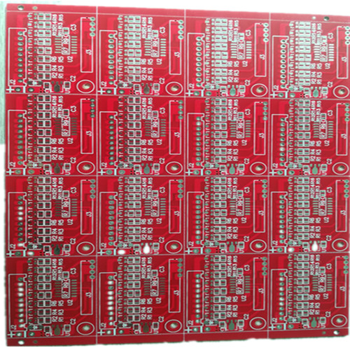 Double sided PCB board with Red Solder mask